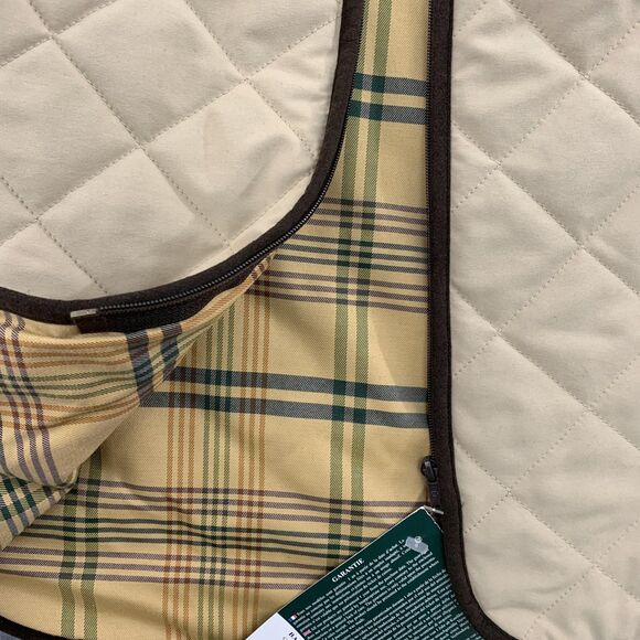 Le Chameau Jacket Womens Medium Beige Quilted Lined Zip Pockets Bastia BCV1425 - Picture 15 of 16